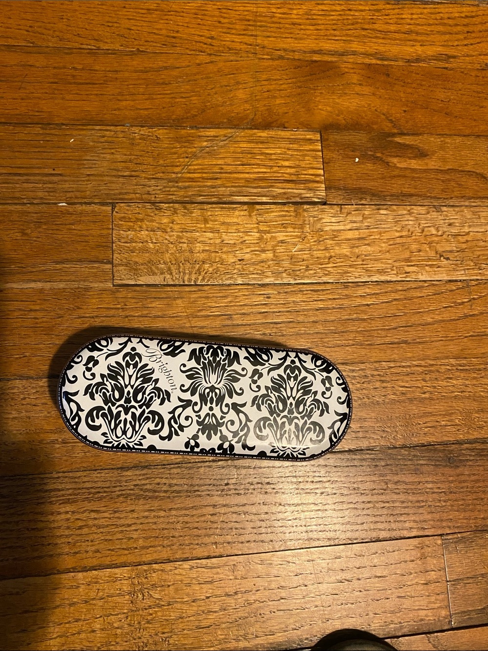 Brighton Black and White Damask Eyeglass Case